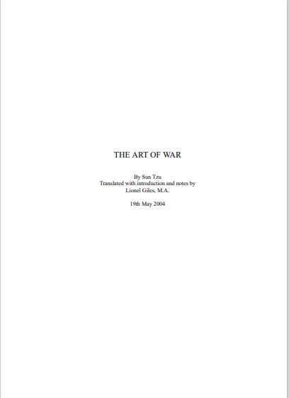 THE ART OF WAR